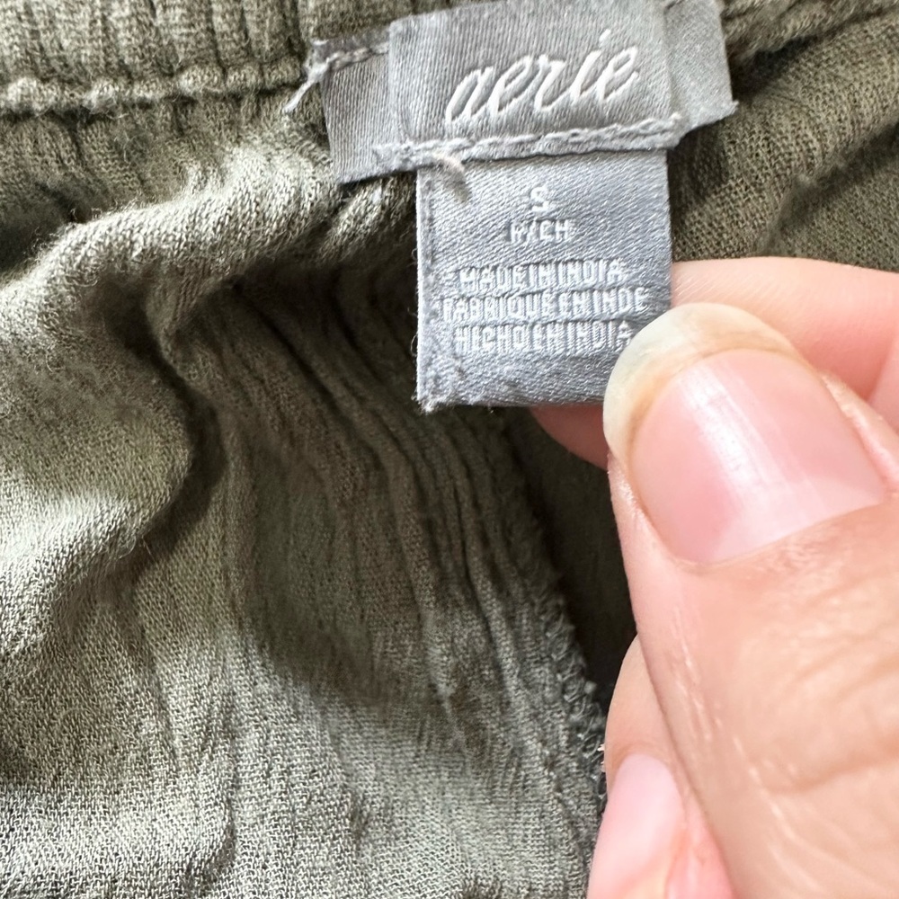 Aerie Green Sweatpants Relaxed Fit Joggers size small boho indie - Picture 3 of 3
